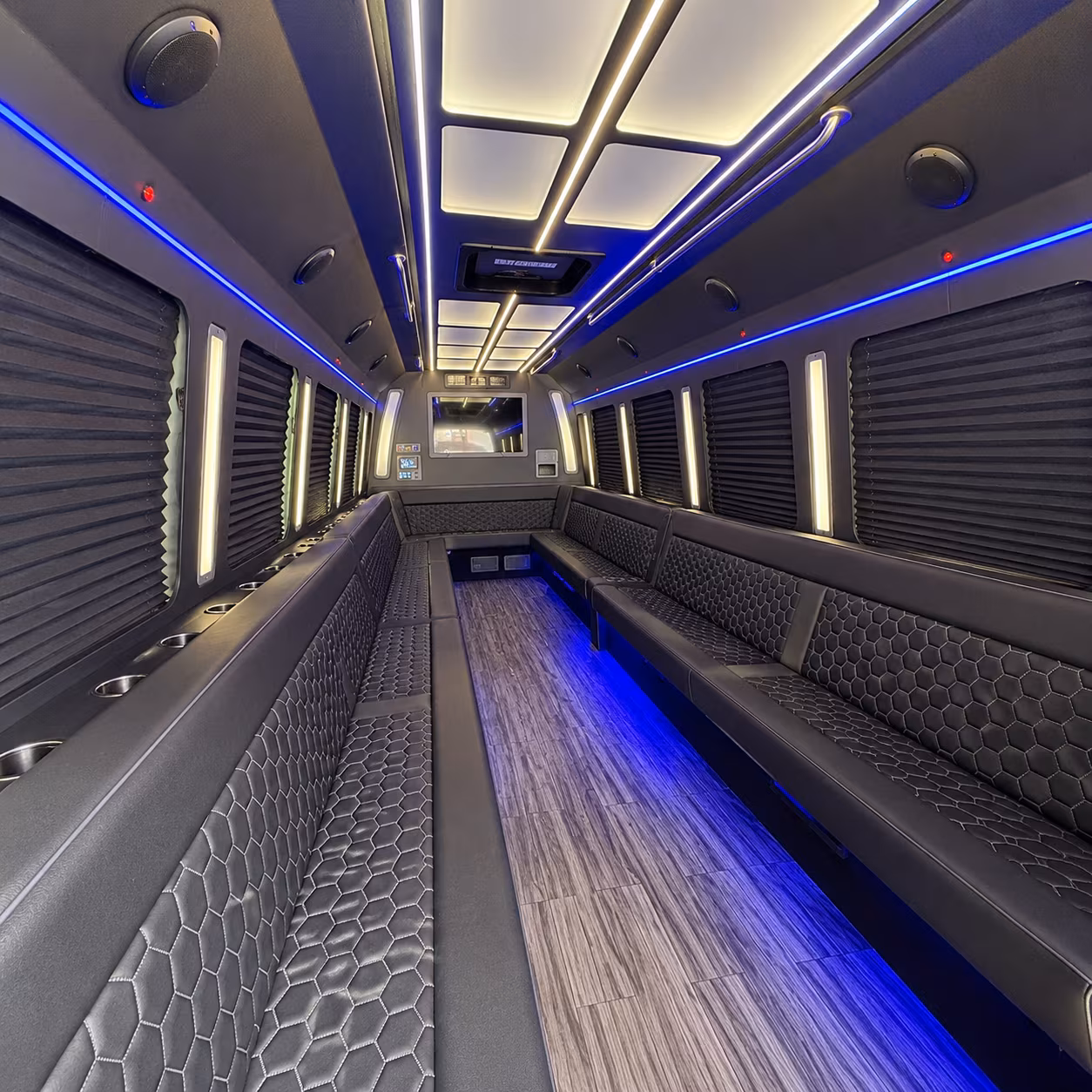 cary 30 passenger party bus interior