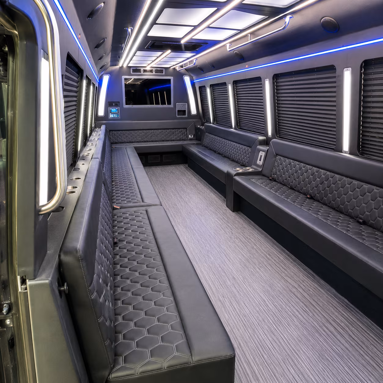 cary 40 passenger party bus interior
