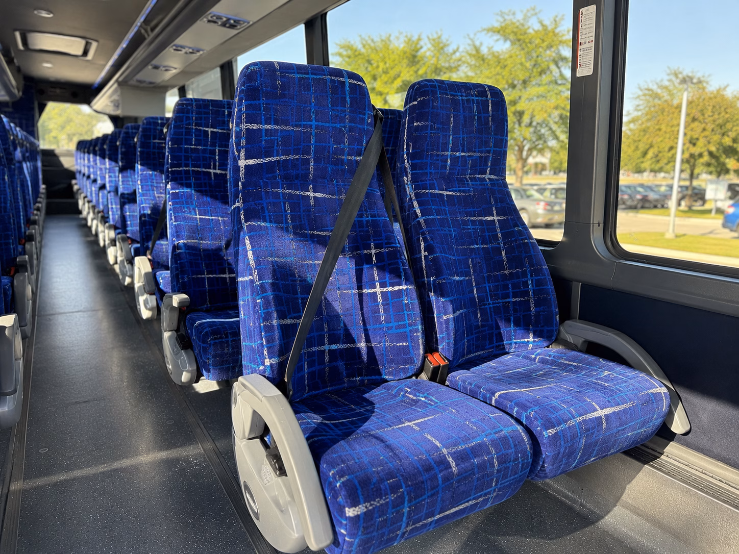 cary charter bus rental inside