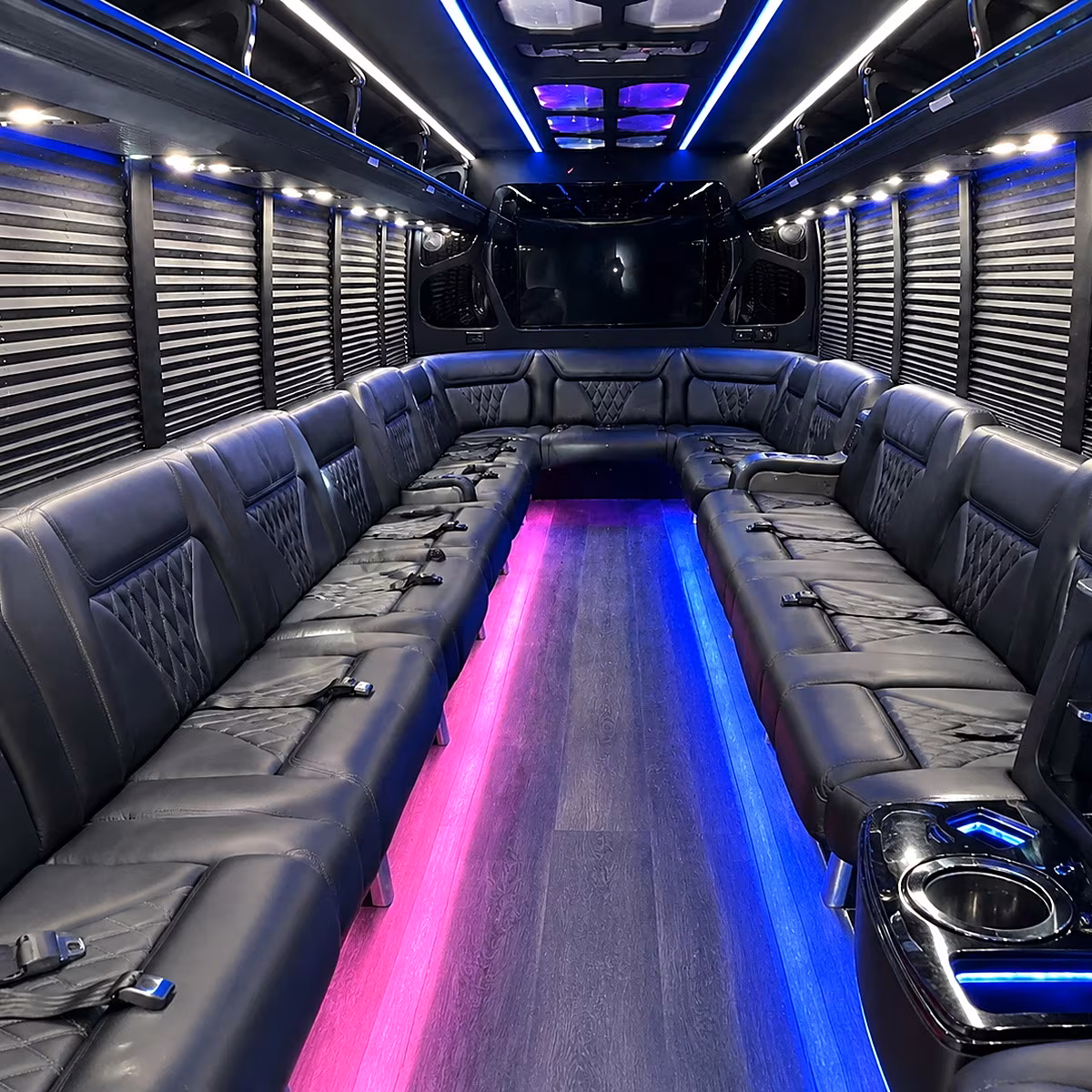 cary party bus rental interior